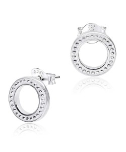 Ring Shape With Dot Stripe Ear Stud STS-3374